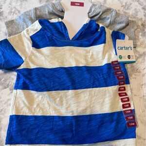 New Carter’s Hooded shirt set size 18 mo